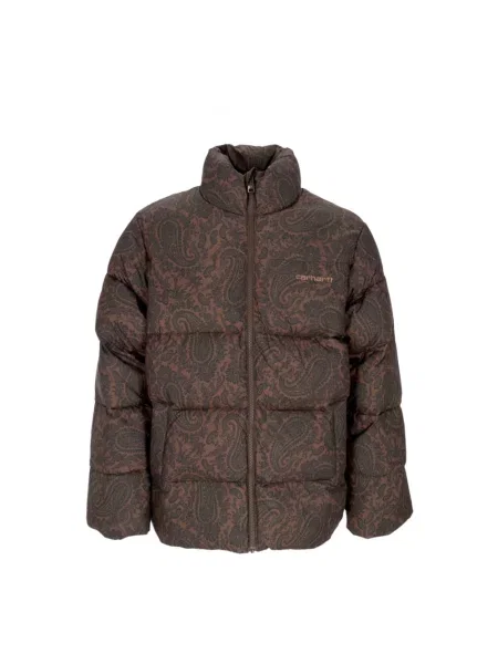 Kurtka puchowa Carhartt Wip z nadrukiem z wzorem paisley czarna