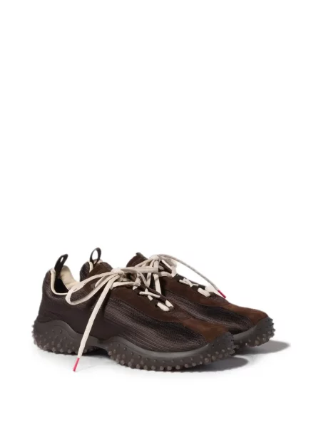Sneakerși Miu Miu din piele de căprioară maro