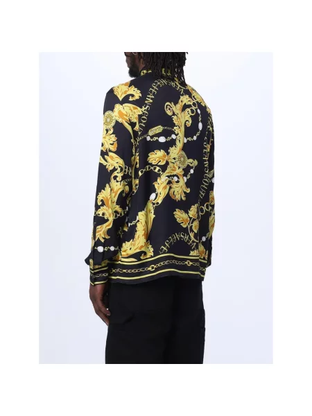 Koszula dżinsowa Versace Jeans Couture z długim rękawem czarna