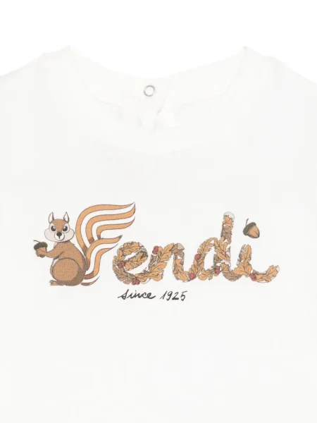 Koszulka dziecięca Fendi biała