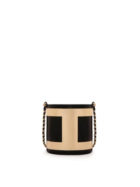 Kapelusz Elisabetta Franchi z logo czarny