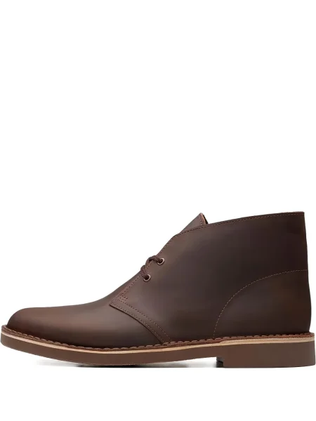 Botine Clarks Originals cu șireturi din dantelă maro