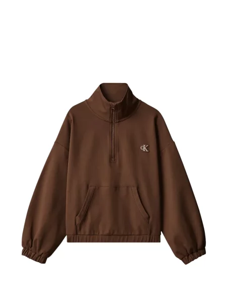 Bluza rozpinana dziecięca Calvin Klein brązowa