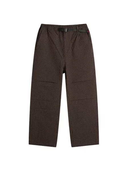 Spodnie Gramicci w kratę brązowe