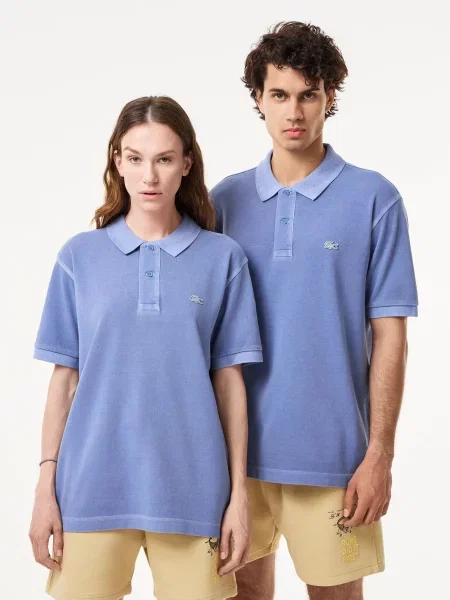 Жіноче Поло Lacoste блакитний