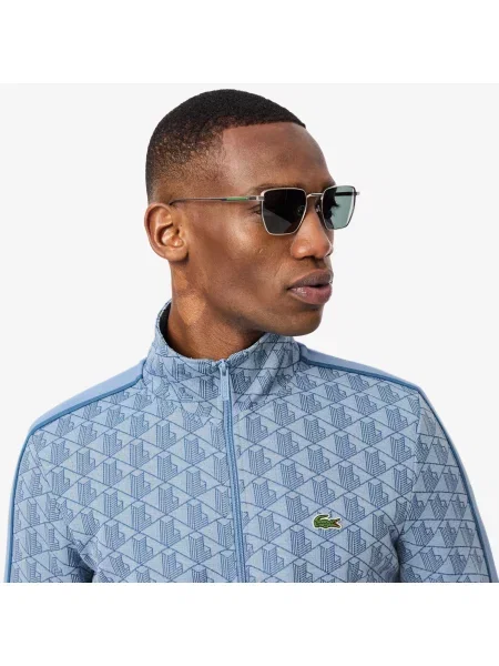 Lacoste Żakardowa Bluza Dresowa Paris Zapinana Na niebieski