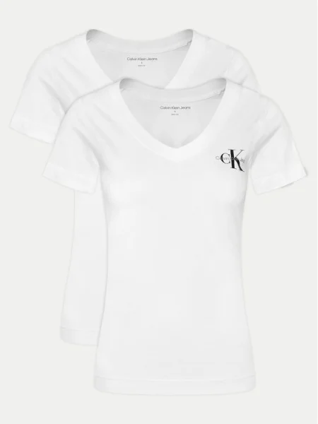 Тениска Calvin Klein Jeans 2 броя бяло
