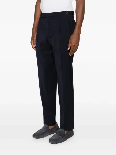 Pantaloni Barena cu imprimeu tropical albastru