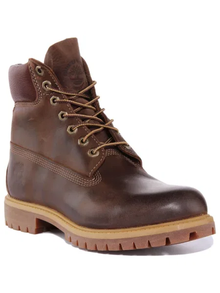 Buty do kostki Timberland skórzane brązowe
