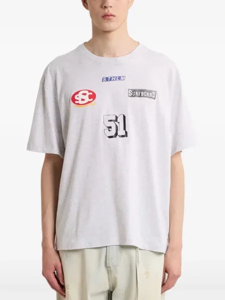 Tricou Stockholm Surfboard Club cu imagine gri