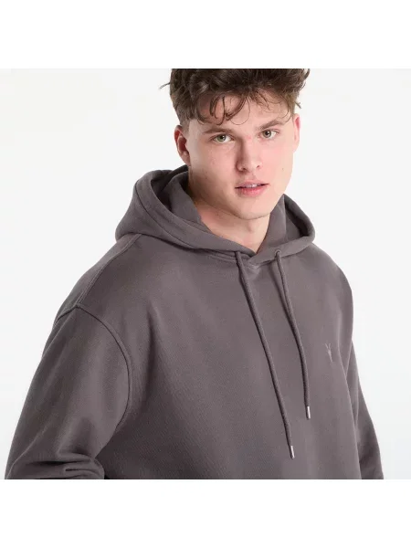 Mikina AllSaints Asher Oth Hoody Metal Grey L šedá