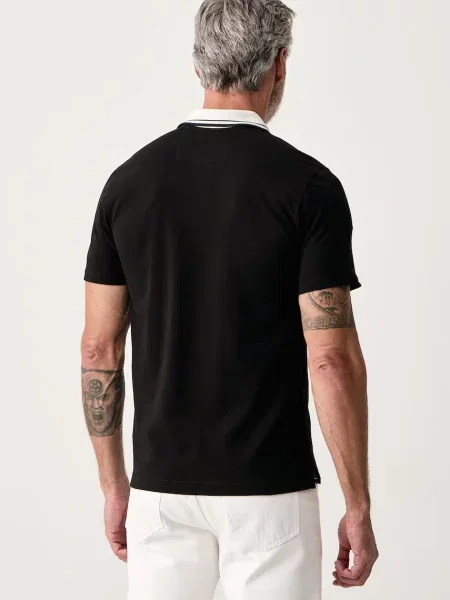 Guess polo z bawełną czarna