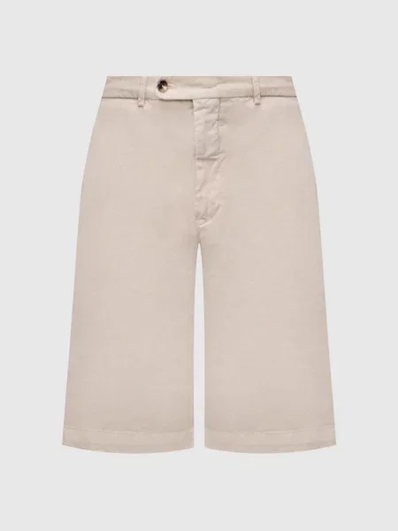 Шорти з льоном Agnona бежеві