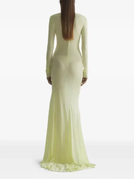 Pulover cu guler înalt rochie Mugler de costum galben