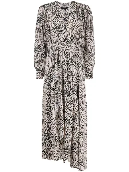 Rochie Isabel Marant cu imagine cu model zebră de costum