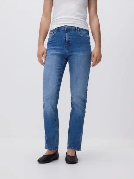 Reserved Джинси slim straight синій