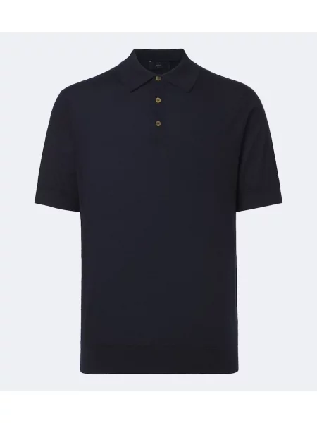Tricou polo Arch4 din cașmir albastru