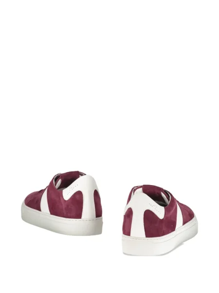 Δερμάτινα ριγέ sneakers Paul & Shark κόκκινο