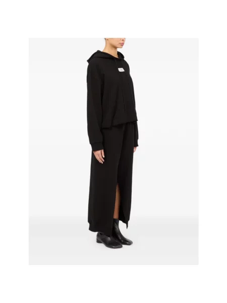 Bluza z kapturem Mm6 Maison Margiela z kapturem czarna