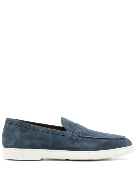 Pantofi loafer Doucal's din piele de căprioară albastru