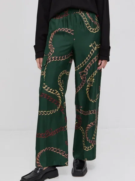Victoria Beckham Pantaloni femei lat high waist verde