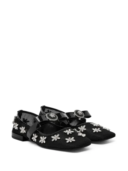 Балеринки Versace с кристали черно