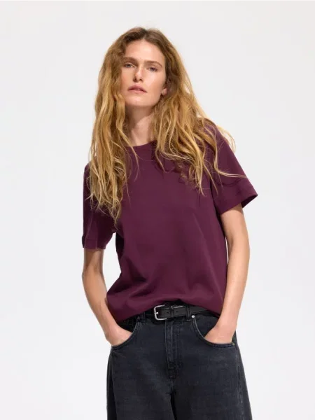 Reserved Tricou din mercerizat mahon