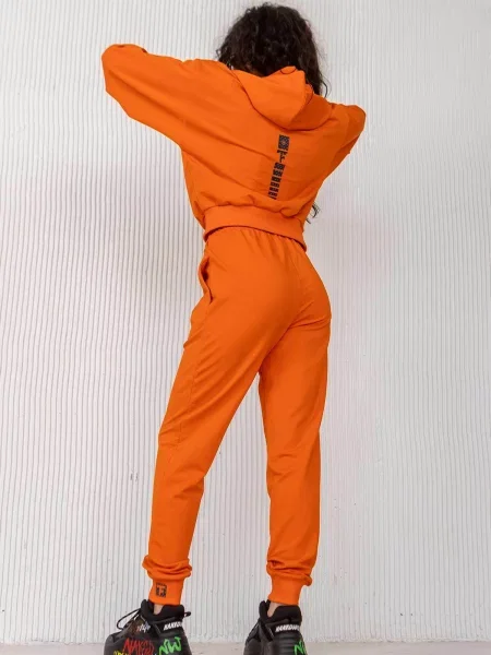 Женский спортивный костюм с капюшоном помаранчевий
