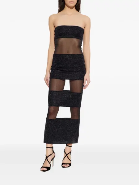 Rochie maxi Oseree transparente de costum negru