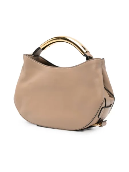 Torebka Moschino skórzana beżowa