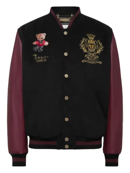 Ursuleț de pluș geanta de piele Philipp Plein negru