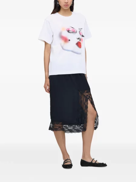 Tricou Marc Jacobs cu imagine alb