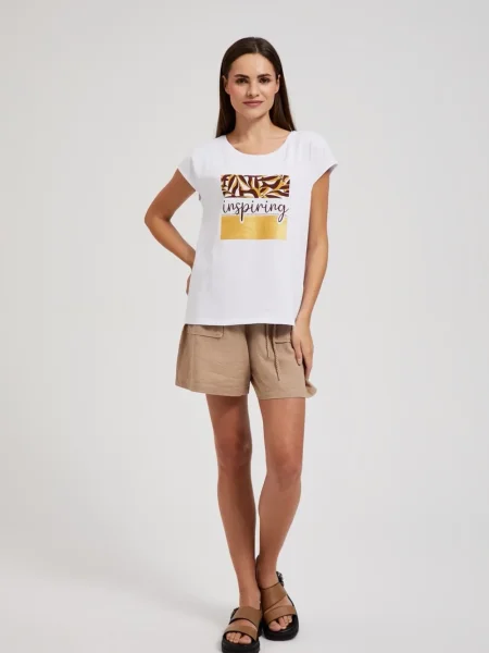 Tricou Moodo cu imagine alb