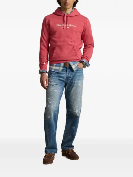 Șosete Polo Ralph Lauren cu model herringbone cu broderie plasă albastru