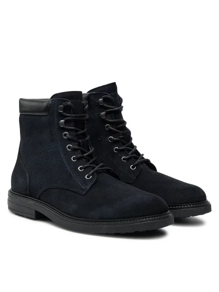 Велурени боти Tommy Hilfiger HILFIGER OUTDOOR SUEDE BOOT тъмносиньо