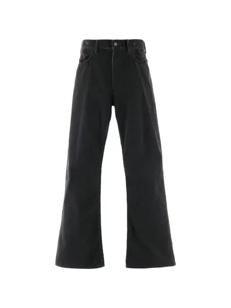 Pantaloni Saint Mxxxxxx de catifea cord evazate negru