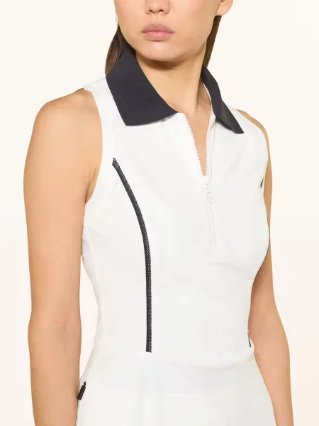 Sportalm Sukienka Golfowa Z Mieszanki Materiałów weiss biała