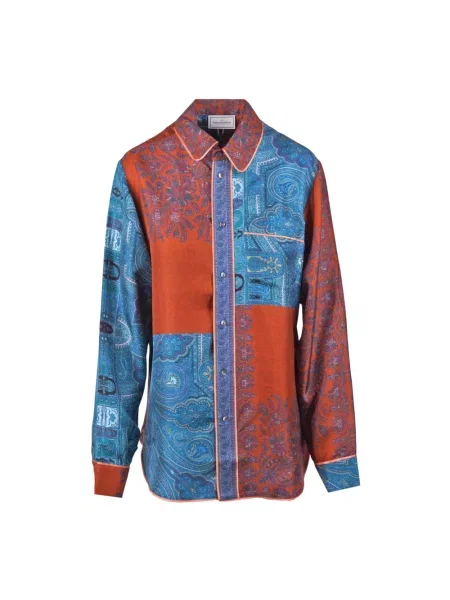 Jedwabna koszula Pierre Louis Mascia z nadrukiem