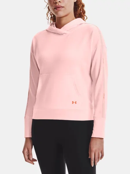 Hanorac cu glugă Under Armour din material terry roz