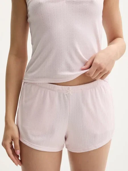 Pyžamové šortky Hollister Co. růžová