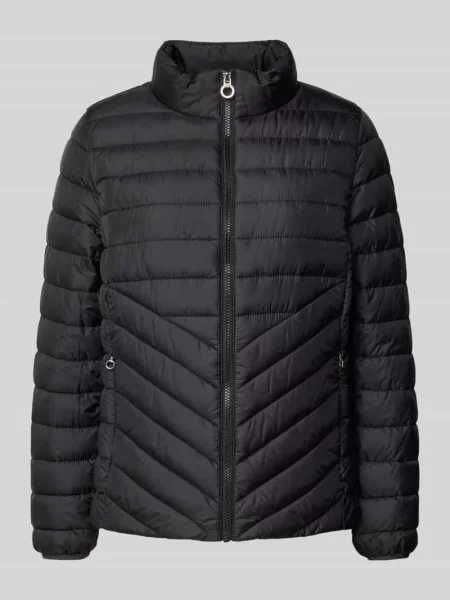 Kurtka pikowana o kroju slim fit ze stójką S.oliver Red Label czarna