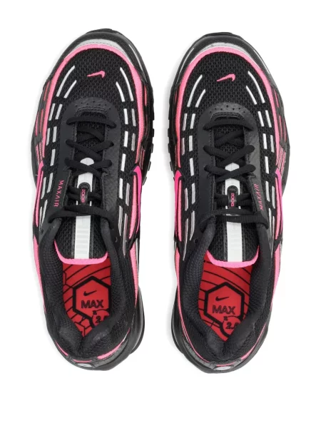 Iš natūralios odos retro stiliaus kelnės Nike apvaliu kaklu ruda