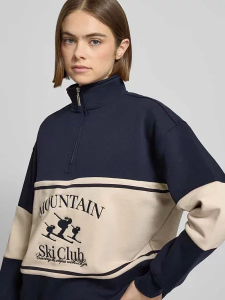 Bluza z zamkiem błyskawicznym Model Cosette' Leger granatowa