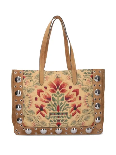 Geantă Valentino Garavani cu model floral cu tepi