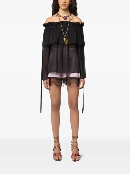 Top Nina Ricci de mătase negru