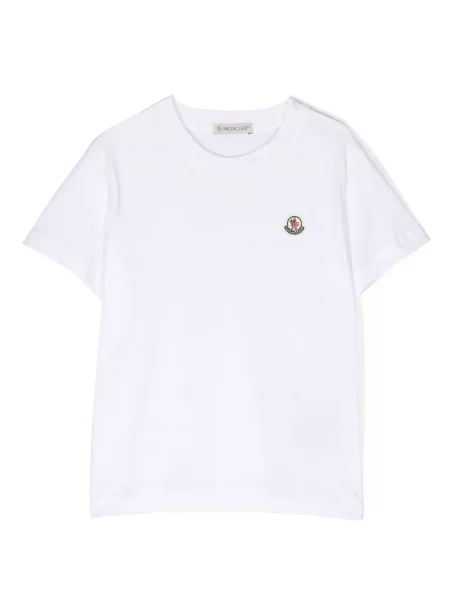Koszulka dziecięca Moncler Enfant biała