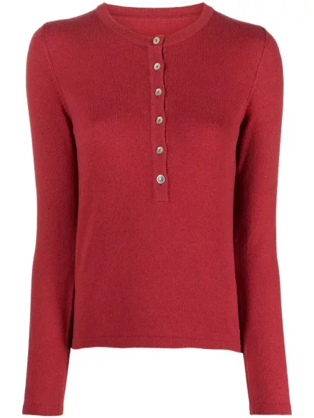 Długi top Fortela z kaszmiru czerwony