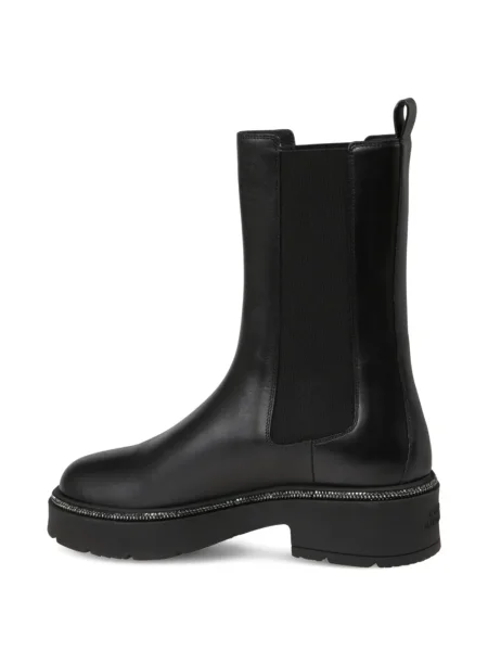 Botine Rene Caovilla de cristal negru