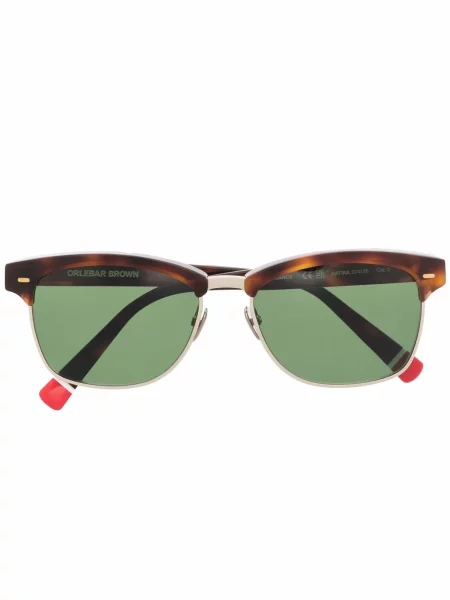 Ochelari de soare dreptunghiulari Orlebar Brown maro