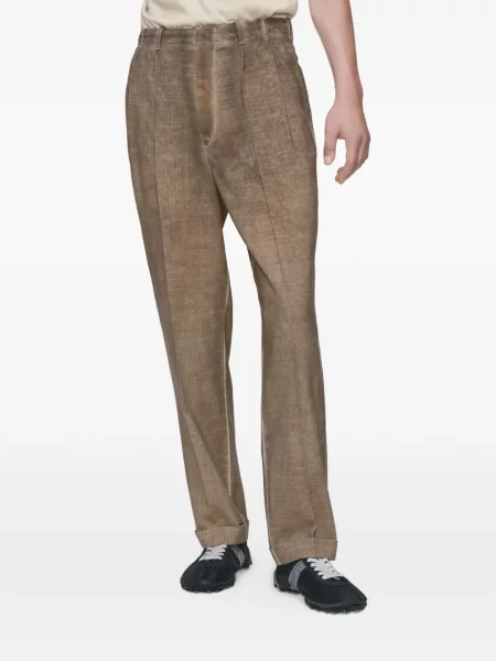 Pantaloni Maison Margiela plisate maro